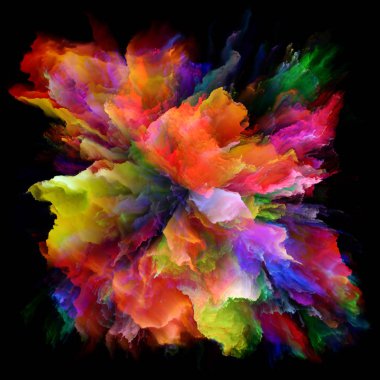 Duygu serisi renk. Renk patlaması sıçrama patlama resimler hayal gücü, yaratıcılık sanat ve tasarım için zemin tasarımı