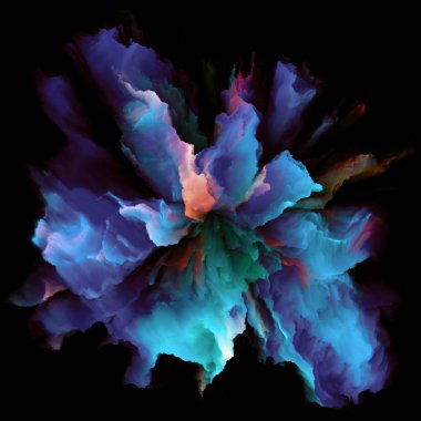 Duygu serisi renk. Renk patlaması sıçrama patlama hayal gücü, yaratıcılık sanat ve tasarım projeleri için fon olarak hizmet etmek için bileşimi