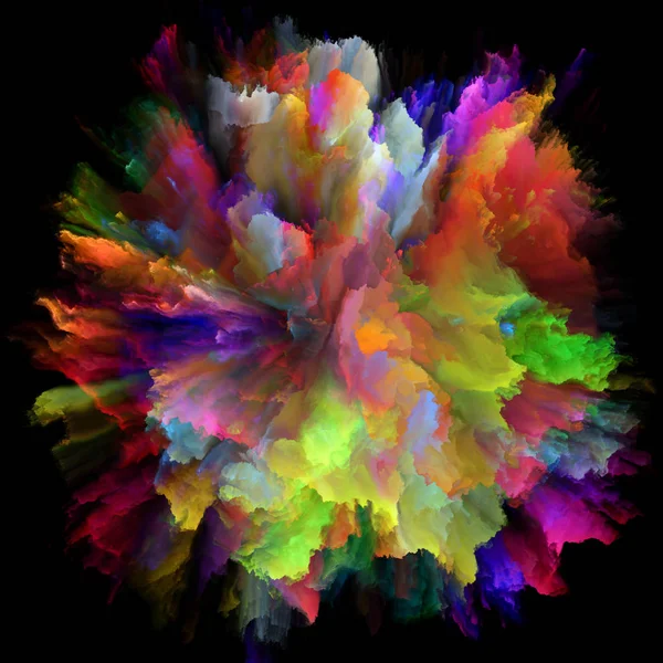 Color Emotion Series Composition Color Burst Splash Explosion Metaphorical Relationship — Stock Photo, Image