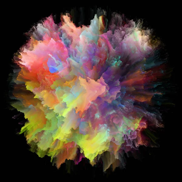 Цветные Эмоции Творческое Оформление Цветового Всплеска Концептуальная Метафора Тему Воображения — стоковое фото