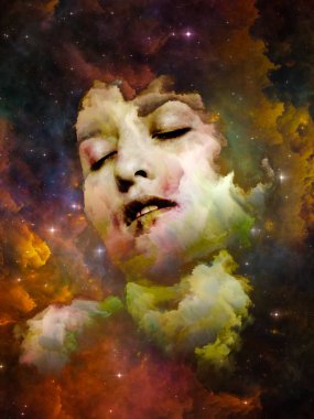 Benim şeytan melek kadın serisi. Kadın doğası, iç dünya ve insanlık dramı konu gerçeküstü elemanları ile genç bir kadın portresi.