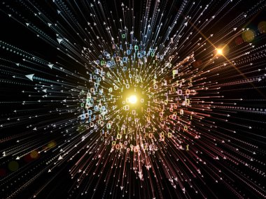 Kuralına göre serisi tasarım. Sanatsal soyutlama basamak ve bilim, bilgi teknoloji ve matematik konusunda soyut öğeler oluşur