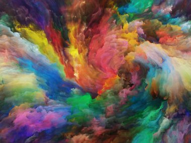 Soyut Arkaplan serisi. Sanat, yaratıcılık ve hayal gücü konularında arkaplan kompozisyonu ve tuval üzerinde hareket