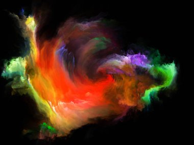 Akışı serisi renk. Müzik, yaratıcılık, hayal gücü, sanat ve tasarım konusunda dijital boya streams etkileşimi