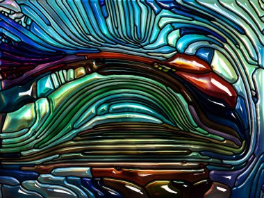 Desen serisi renk. Soyut Tasarım Leaded anımsatan Art Nouveau doğa, güzellik ve Maneviyat konusunda camdan