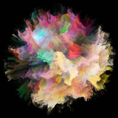 Duygu serisi renk. Renk patlaması sıçrama patlama, hayal gücü, yaratıcılık sanat ve tasarım konuyla ilgili kompozisyon