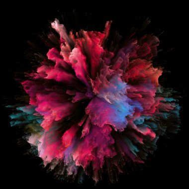 Duygu serisi renk. Renk patlaması sıçrama patlama hayal gücü, yaratıcılık sanat ve tasarım projeleri için uygun bir zemin olarak kompozisyonu