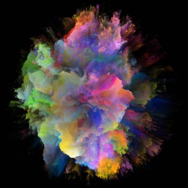 Renkli Duygular serisi. Renk arkaplanı hayal gücü, yaratıcılık sanatı ve tasarım konularında patlama yarattı