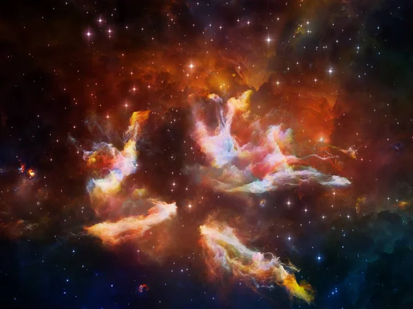 Serie Deep Space Progettazione Fondo Nebulose Spaziali Nuvole Polvere Stelle — Foto Stock