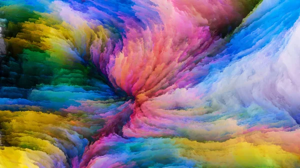 Серия Color Motion Взаимодействие Узора Flowing Paint Тему Дизайна Креативности — стоковое фото