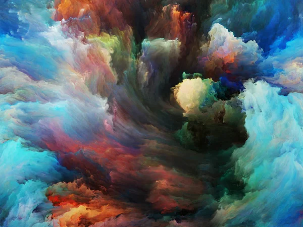 Serie Color Abstracto Disposición Creativa Pintura Colorida Movimiento Sobre Lienzo — Foto de Stock