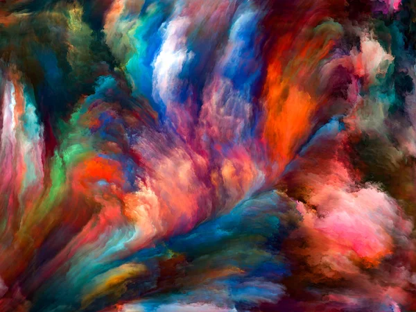 Serie Colori Astratti Interazione Pittura Colorata Movimento Tela Sul Tema — Foto Stock