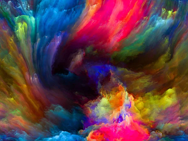 Color Flow Series Visually Pleasing Composition Streams Digital Paint Works — Stock Photo, Image