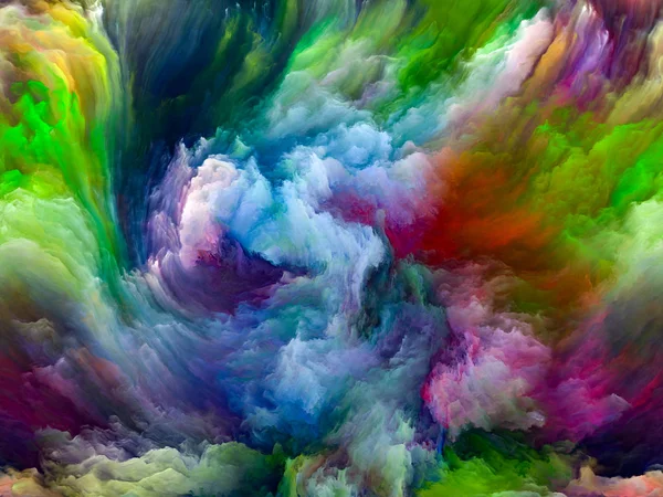 Color Flow Series Creative Arrangement Streams Digital Paint Subject Music — Stock Photo, Image