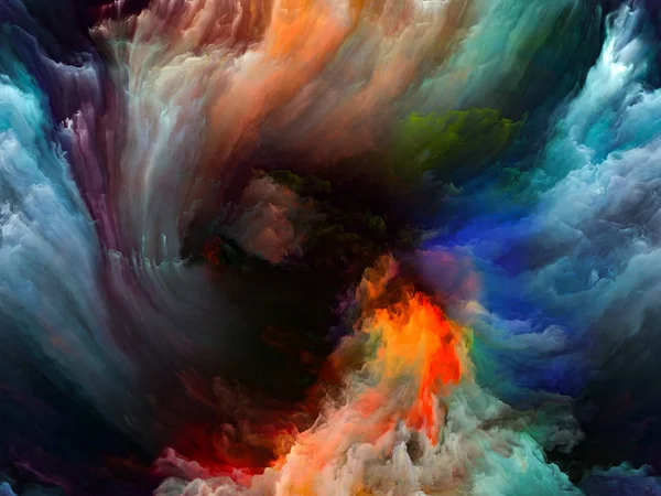 Χρώμα Σειρά Ροής Γραφιστικής Σύνθεσης Των Ρευμάτων Του Ψηφιακό Χρώμα — Φωτογραφία Αρχείου