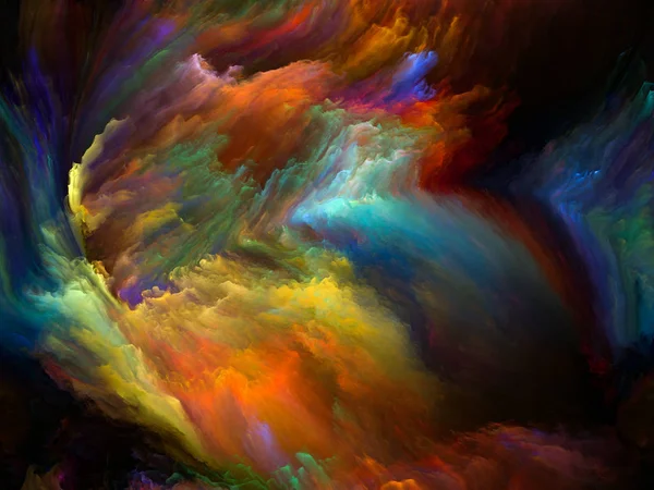 Kleur Flow Serie Abstracte Compositie Van Stromen Digitale Verf Geschikt — Stockfoto