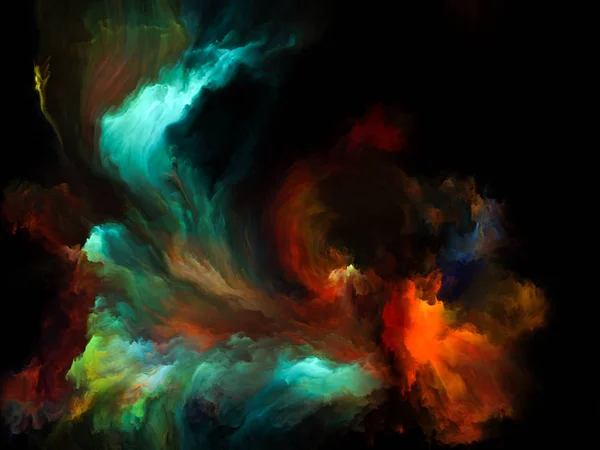 Kolor Serii Przepływu Składu Strumieni Cyfrowych Farby Metaforycznego Stosunek Muzyki — Zdjęcie stockowe