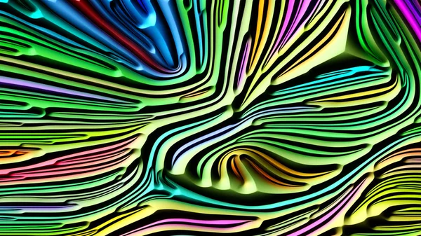 Криві Серії Природи Абстрактний Дизайн Зроблений Рендеринга Різнокольорового Рельєфного Візерунка — стокове фото