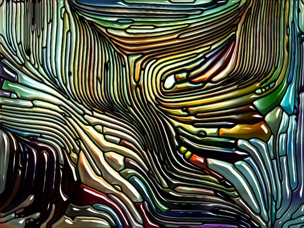 カラーパターンシリーズ 美しさ 精神性をテーマにアールヌーボーを彷彿とさせる鉛ガラスのデザインのグラフィック構成 — ストック写真