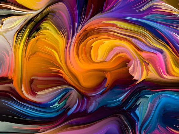 Серия Liquid Color Фоновый Дизайн Многоцветных Полос Красок Тему Творчества — стоковое фото