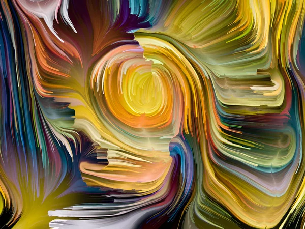 Liquid Color Series Abstract Background Made Multi Color Paint Streaks — Stock Photo, Image