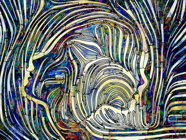Серия Unity Fragmented World Абстрактная Компоновка Витражного Рисунка Цветных Фрагментов — стоковое фото