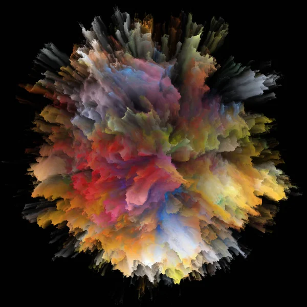 Řada Color Emotion Uspořádání Výbuchu Barevného Prasknutí Téma Představivosti Kreativity — Stock fotografie