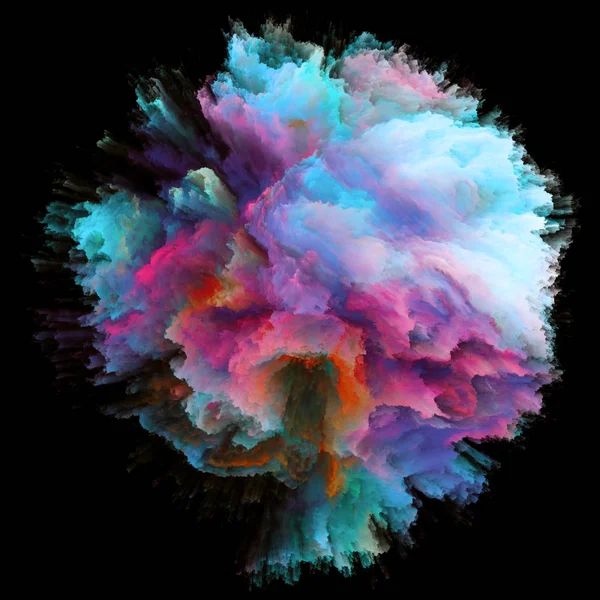 Цветные Эмоции Абстрактный Дизайн Цветов Взорвал Тему Воображения Креативности Дизайна — стоковое фото