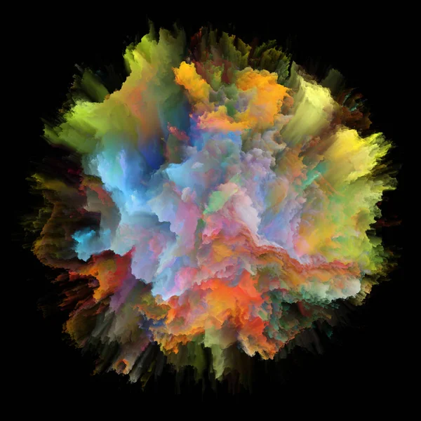 Цветные Эмоции Дизайн Состоящий Цветного Всплеска Взрыва Метафора Тему Воображения — стоковое фото