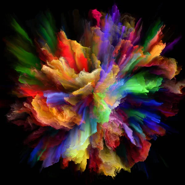 Série Color Emotion Abstraction Artistique Composée Éclaboussures Couleurs Explosion Sur — Photo