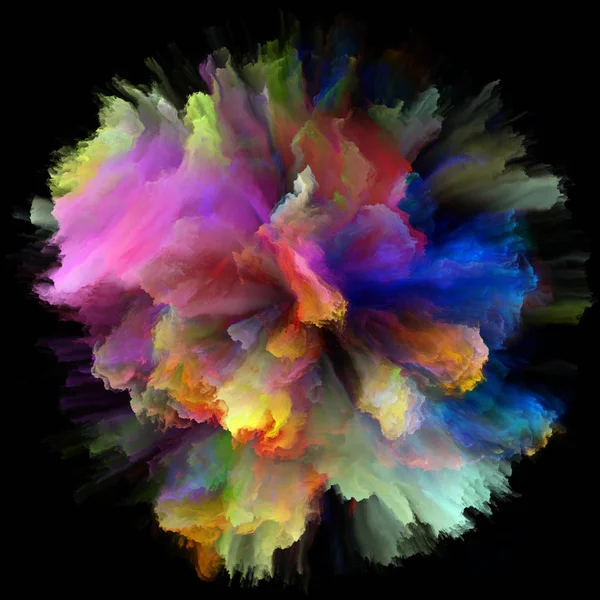 Färg Känslor Serien Kreativa Arrangemang Burst Splash Färgexplosion För Ämnet — Stockfoto