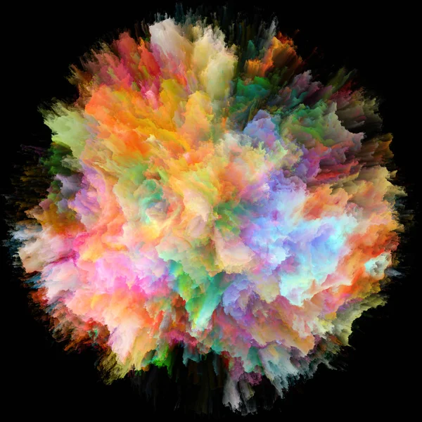 Color Emotion Series Design Composed Color Burst Splash Explosion Metaphor — Stock Photo, Image