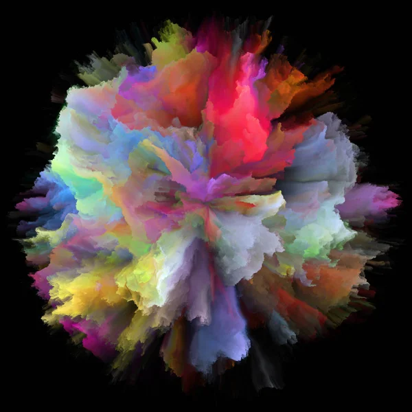 Цветные Эмоции Состав Цветной Вспышки Всплеск Взрыва Метафорическим Отношением Воображению — стоковое фото