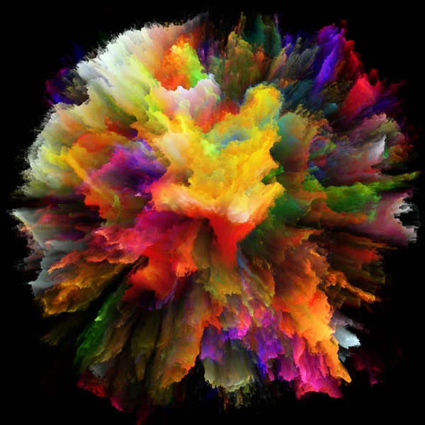 Цветные Эмоции Абстрактная Композиция Цветного Всплеска Проектов Воображению Творчеству Искусству — стоковое фото