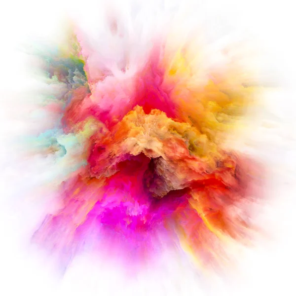 Série Color Emotion Arrangement Abstrait Explosion Des Couleurs Comme Toile — Photo