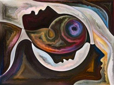 Doku serisi ilişkilerde. İnsanların yüzleri, renkler, Organik dokular, eğriler konu iç dünya, aşk, ilişkiler, ruh ve doğa için akan grafik bileşimi