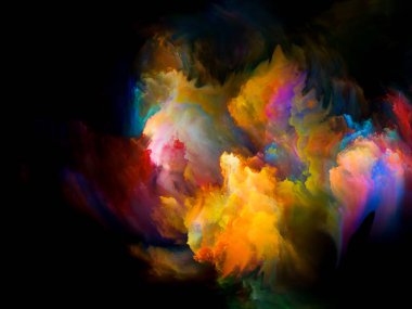 Tasarım, yaratıcılık, ilham ve sanat üzerine soyut renk arkaplanı. 3B Renk Serisi.