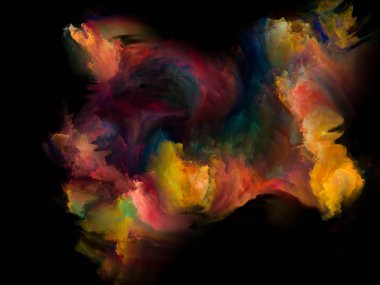 Tasarım, yaratıcılık, ilham ve sanat üzerine soyut arkaplan boyası. 3B Renk Serisi.