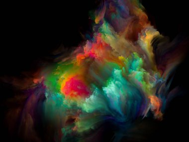 Tasarım, yaratıcılık, ilham ve sanat üzerine soyut arkaplan boyası. 3B Renk Serisi.