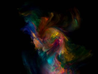 Tasarım, yaratıcılık, ilham ve sanat üzerine üç boyutlu renk arkaplanı. Soyut Renk Serisi.