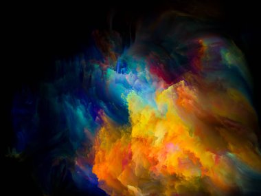 Tasarım, yaratıcılık, ilham ve sanat üzerine soyut renk arkaplanı. 3B Renk Serisi.