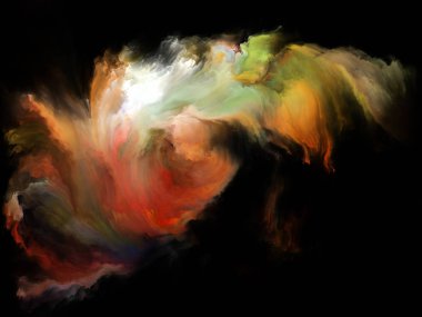 Renk Akımı serisi. Müzik, yaratıcılık, hayal gücü, sanat ve tasarım konularındaki dijital boya akışlarının arkaplanı