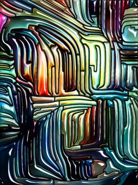 Sıvı desen serisi. Zemin vitray tasarım anımsatan Art Nouveau doğa, güzellik ve Maneviyat konusunda