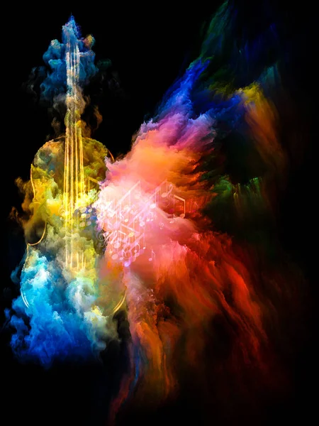 Колір Серії Музики Дизайн Зроблений Музичної Символіки Кольорової Фарби Щоб — стокове фото