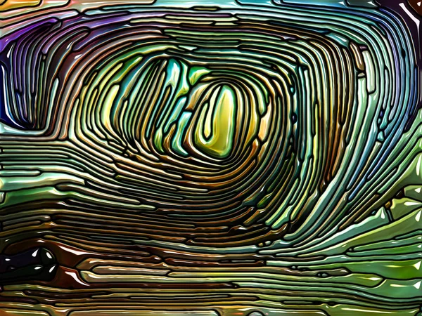 液体のパターン シリーズ 精神性の主題のアール ヌーボーを思わせるステンド グラス デザインの構成 — ストック写真