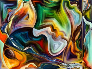 İç Doku serisi. İnsan yüzü, renkler, organik dokular, iç dünya, akıl, doğa ve yaratıcılık konularındaki akış eğrileri.