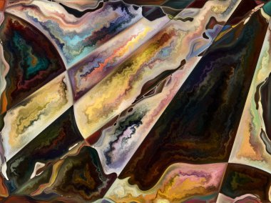 İç doku serisi. Tasarım oluşan insan yüzü, renkler, Organik dokular, iç dünya, zihin, Doğa ve yaratıcılık konusunda bir metafor olarak eğrileri akan