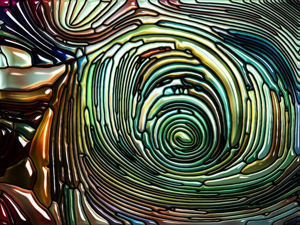 Color Pattern Series Backdrop Leaded Glass Design Reminiscent Art Nouveau — Stock Photo, Image