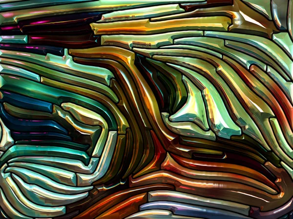 Dromen Van Glas Serie Abstracte Regeling Van Gebrandschilderd Glas Patroon — Stockfoto