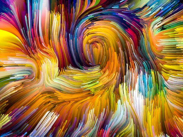 Serie Liquid Color Composizione Strisce Vernice Multicolore Sul Tema Della — Foto Stock